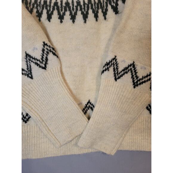 A New Day Fair Isle Turleneck Sweater Womens Sz Small Ivory Purple Black Gray - Picture 7 of 14